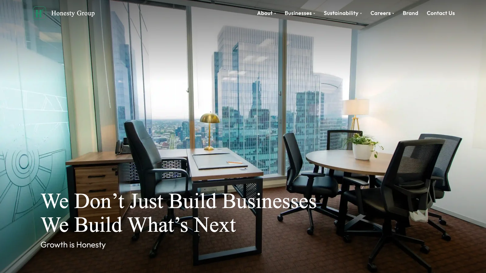 Honesty Group: client website shown for context; Caslio provided marketing support